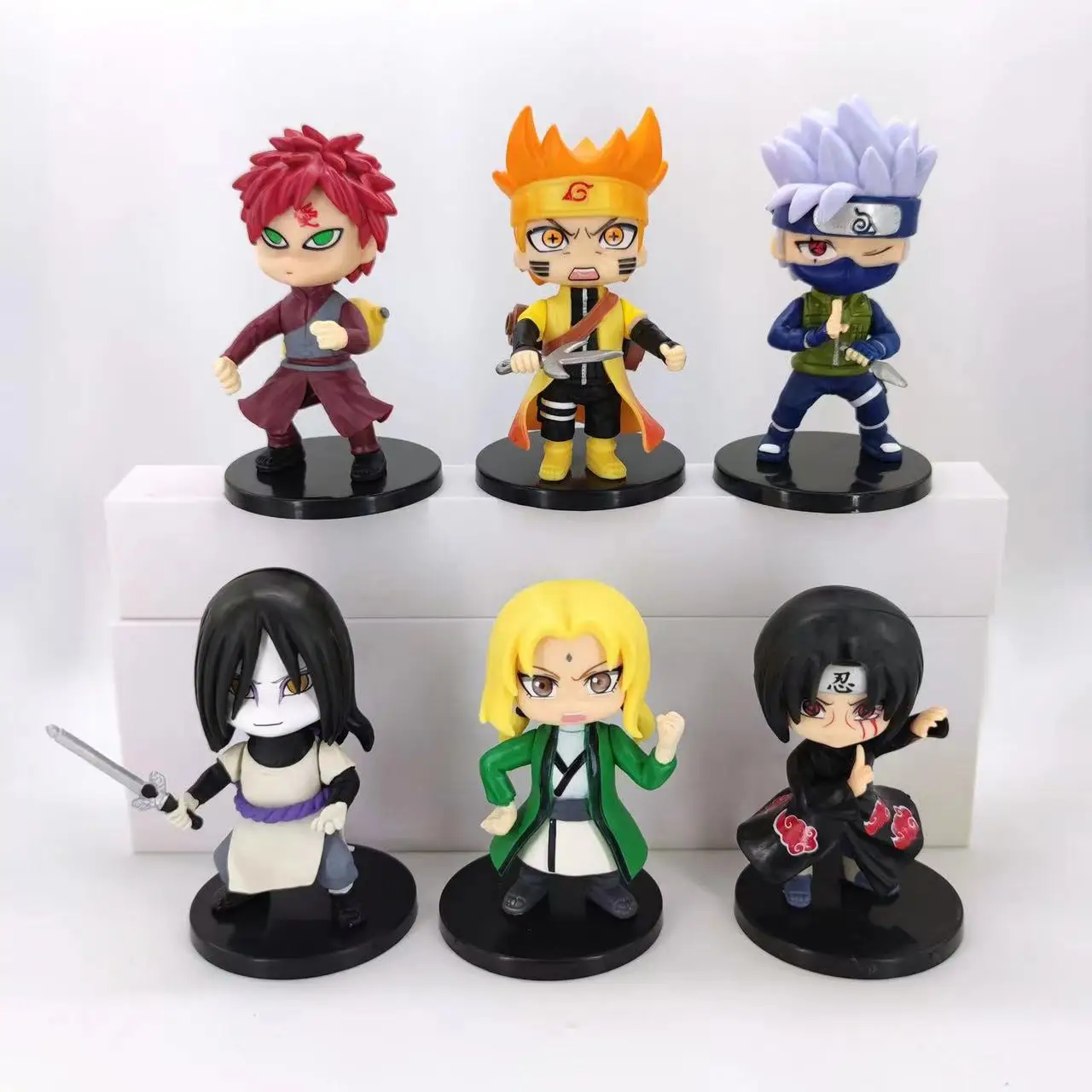 

Naruto Figure Anime Dolls Model Naruto Kakashi Orochimaru Kawaii Action Figure Models Doll Decoration PVC Gift Toys 8-10cm Gifts