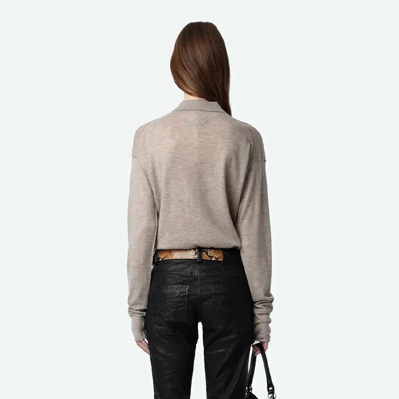 Zadig кашемировый свитер женский трикотаж на пуговицах с длинными рукавами