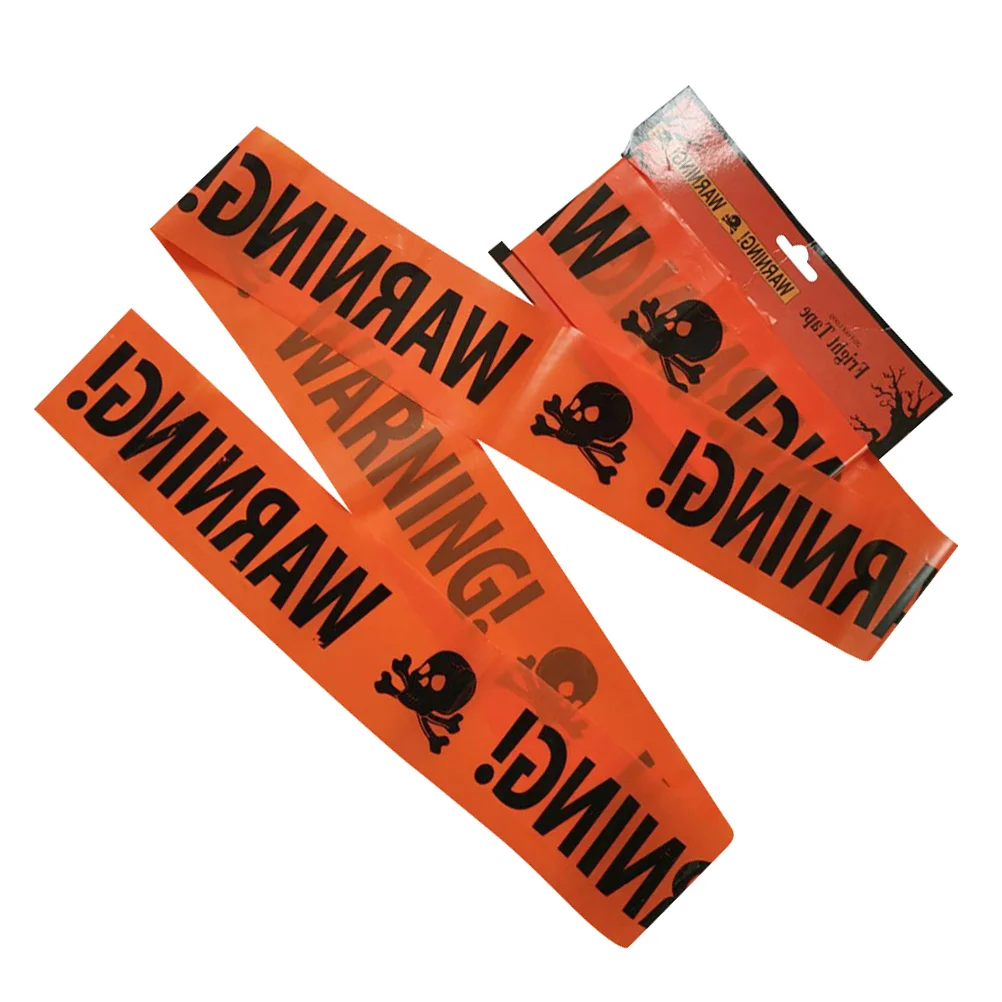 

Halloween Warning Tape Decorations Isolation Party Supplies Props Haunted House Decorative Tapes Adhesive Crime scene Horror