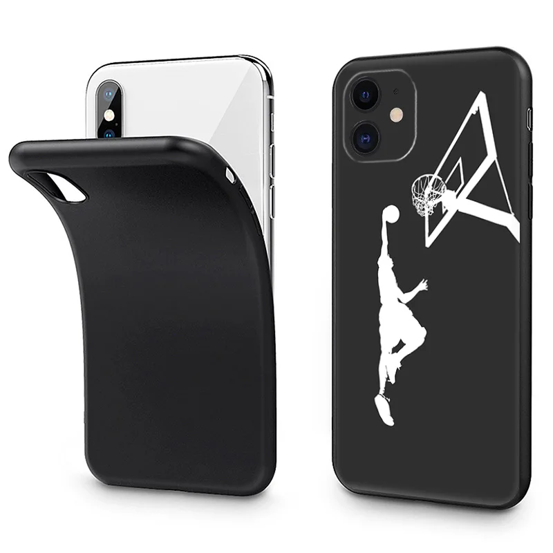 Мягкие чехлы для телефона iphone 16 15 14 13 12 11 Pro XS Max Mini XR 7 8 Plus баскетбольный Белый