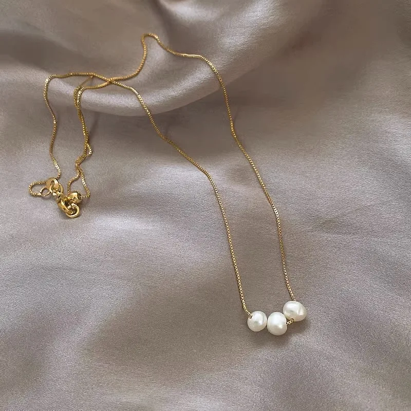 Модный натуральный пресноводный жемчуг 14K Золотое заполнение женская коробка