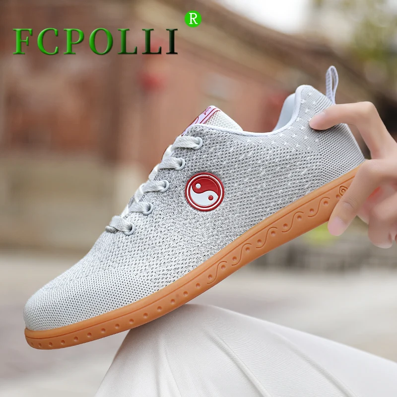 

2022 New Mens Martial Arts Shoes Red Gray Man Tai Chi Shoe Black Martial Arts Sneakers Man Breathable Couples Tai Chi Shoes
