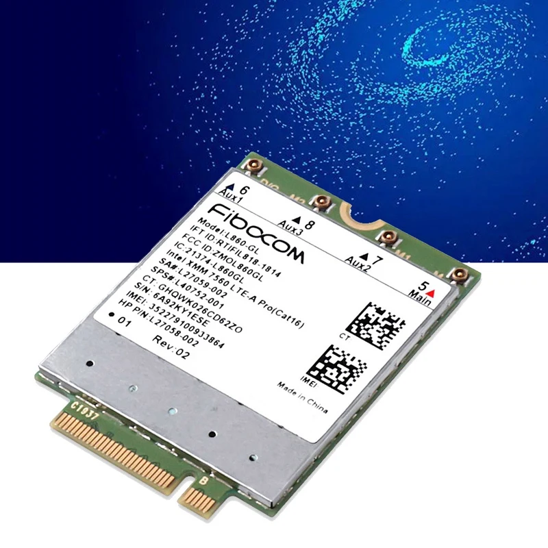 Модуль Fibocom L860-GL Full Netcom 4G для HP X360 830G6 840G5 840G6 850G6 XMM7560 Многофункциональный модуль
