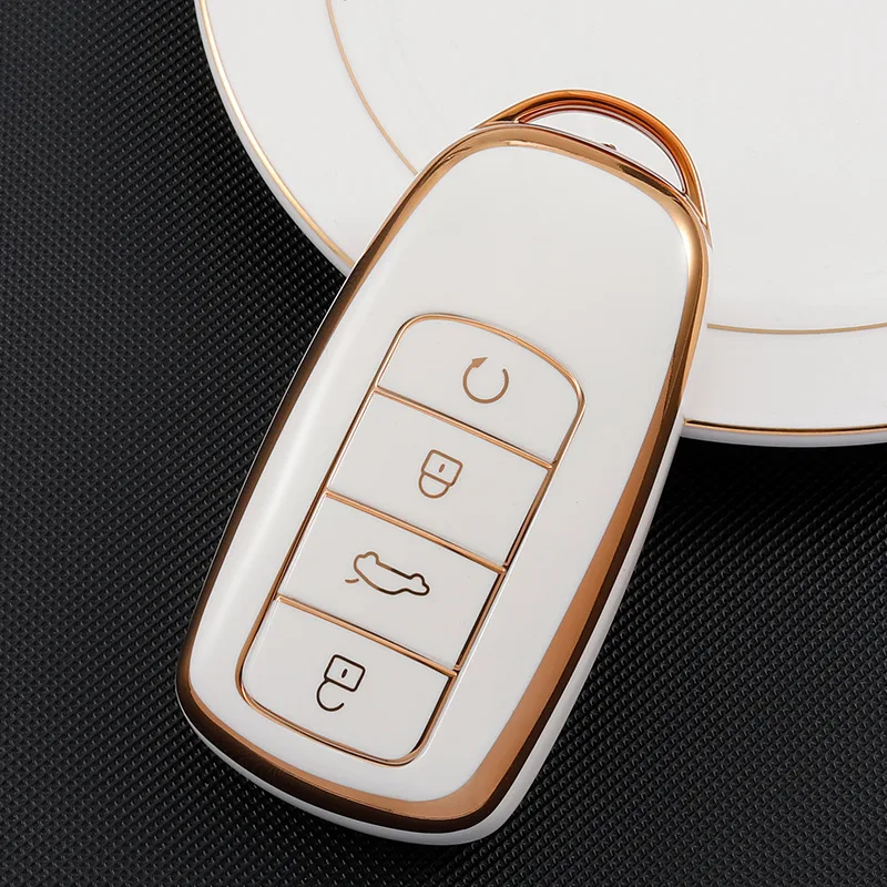 

Key Case for Car For Chery Tiggo 8 PLUS Arrizo 5PLUS Car Key Cover Shell Remote Key Bag Buckle Auto Accessories Ring