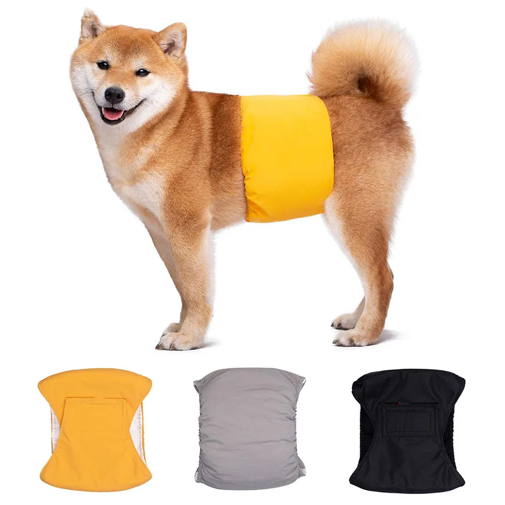 

Comfortable Pet Bands Dogs For Puppy Dog Doggy Belly Belly Band Dog Washable Wraps Male Reusable For Diapers Belly Male Dog Male