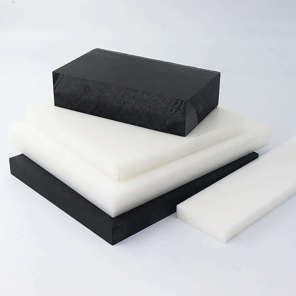 1/2/3/4/5/6/8/10/12mm Black/White POM Sheet Plastic Board Polyoxymethylene Polyformaldehyde Plate For CNC Engraving Cutting DIY