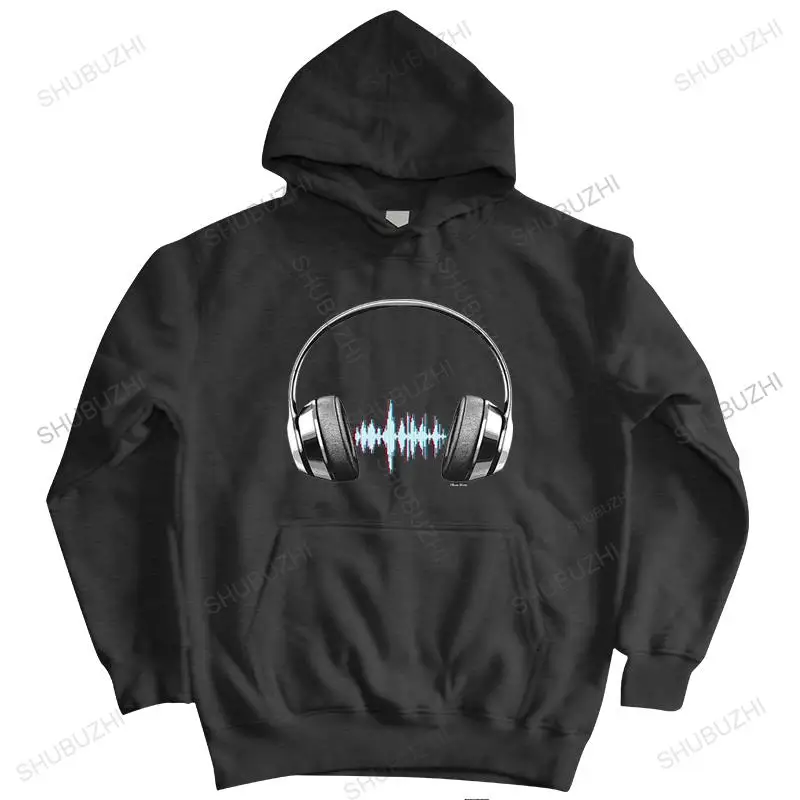 

Мужская Осенняя толстовка, черная толстовка с капюшоном, наушники, эквалайзер, Мужская музыкальная фирменная толстовка, теплая куртка, мужские толстовки shubuzhi, оверсайз