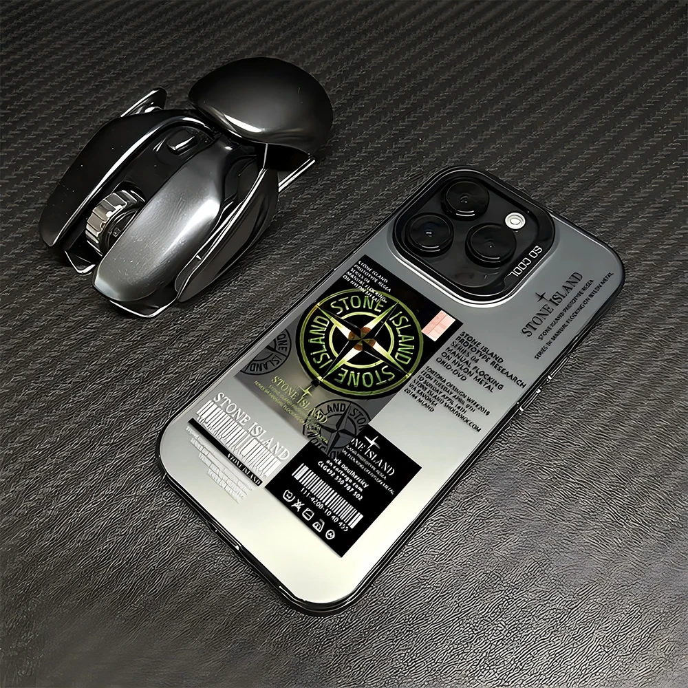 Милый чехол для телефона S-Stone с мультяшным островом iPhone 16 15 14 13 12 11 Pro Max Plus матовая