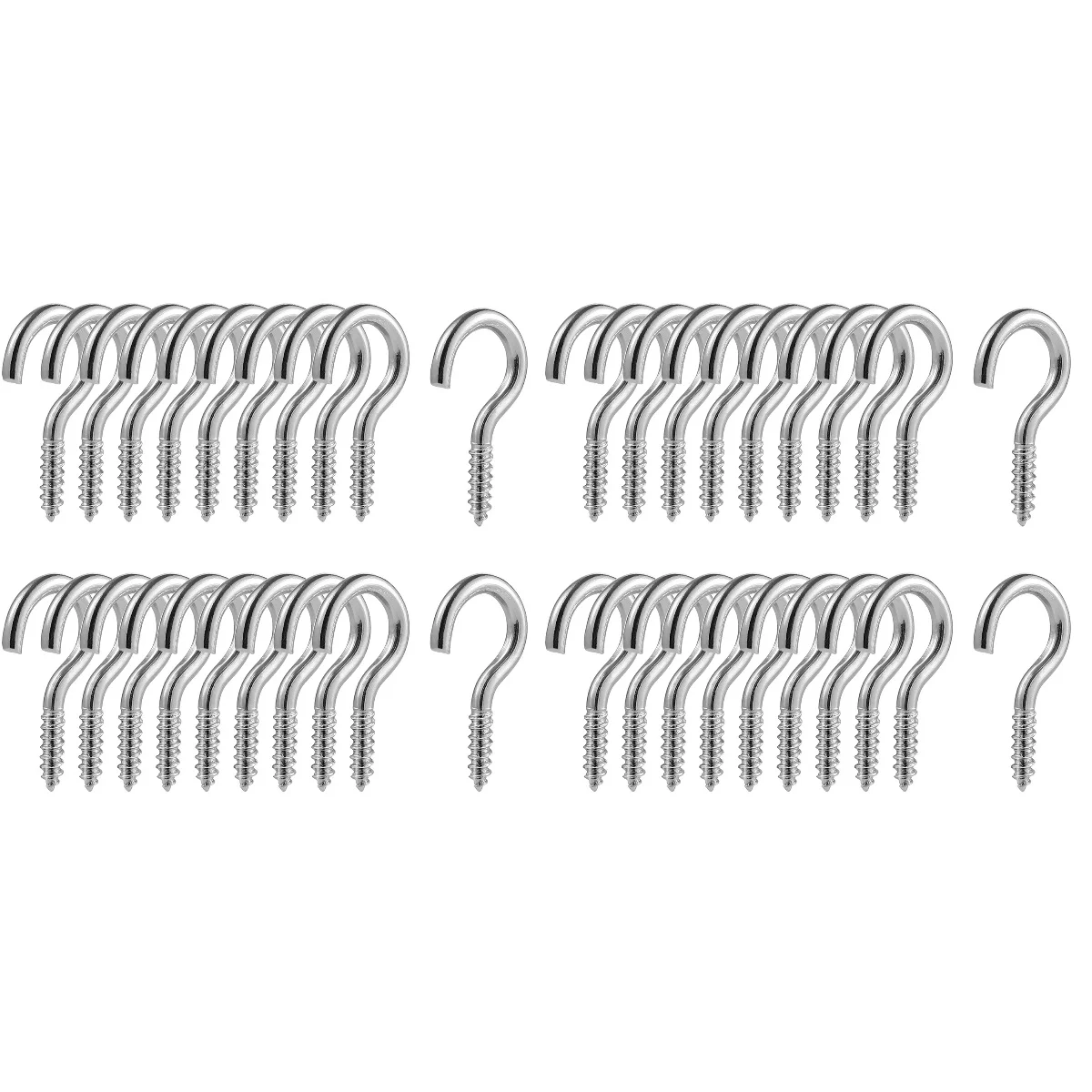 

200 Pcs Small Hooks for Hanging Hooks for Hanging Plants Self- Tapping Eye- Ring Bolt Hooks Ceiling Hooks Heavy Duty