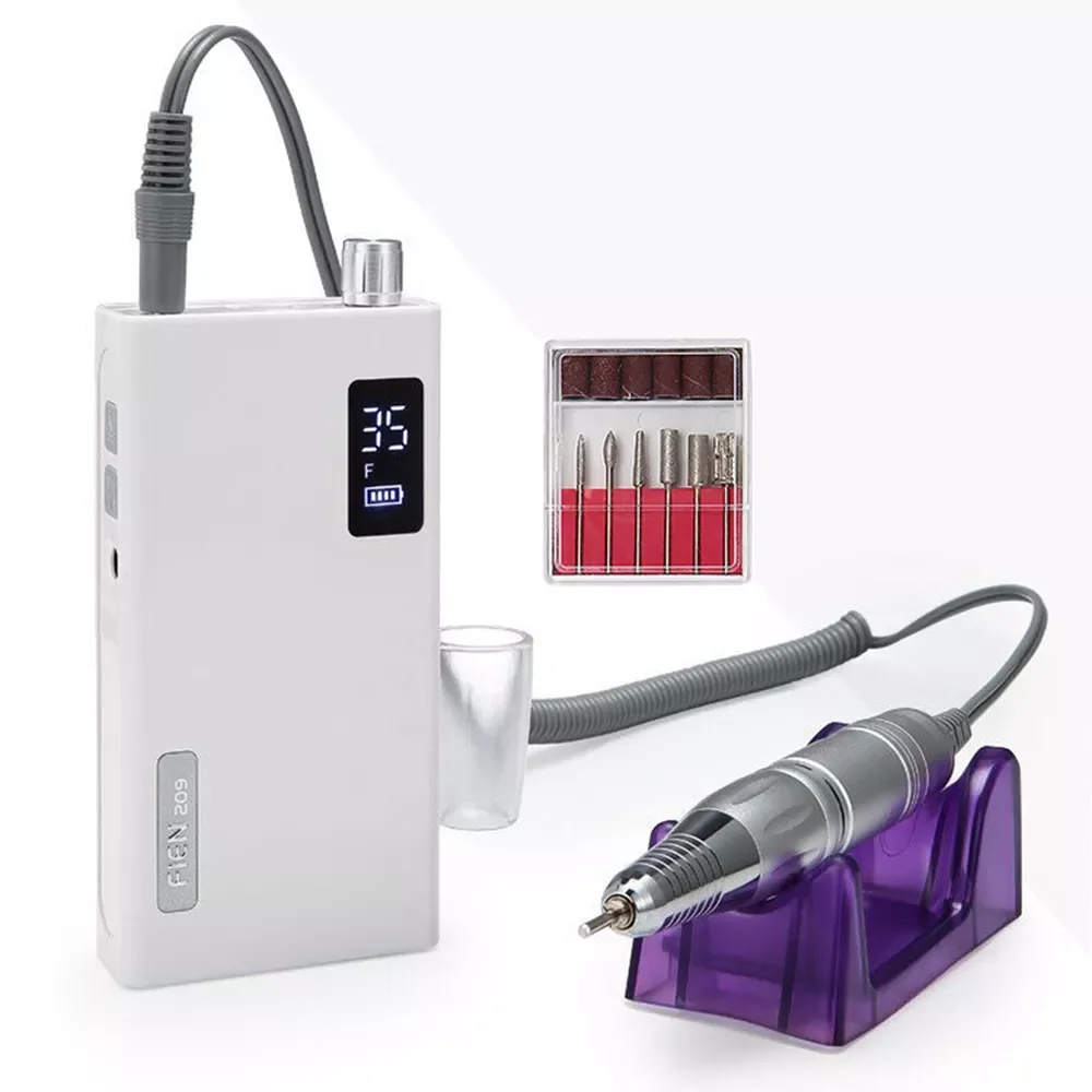 

2022NEW Manicure Machine Rechargeable Nail Drill Nail Milling Polishing Machine 35000rpm Speed and LCD Monitor