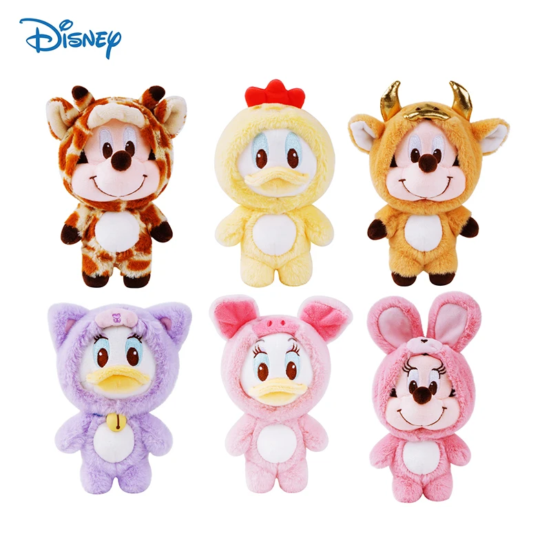 

Kawaii Original Disney Plush Mickey Minnie Mouse In Costume Surprise Reveal Blind Anime Doll Box Stuffed Keychain Toys Gifts