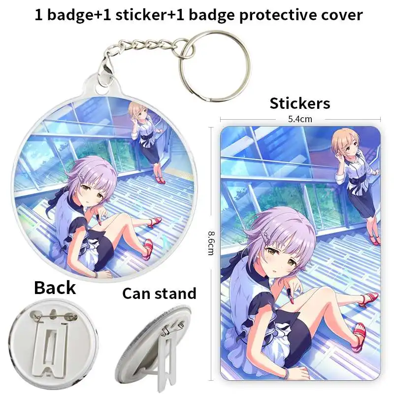 Koshimizu Sachiko аниме персонажи игры мягкая Кнопка значок брошь якорь периферийные