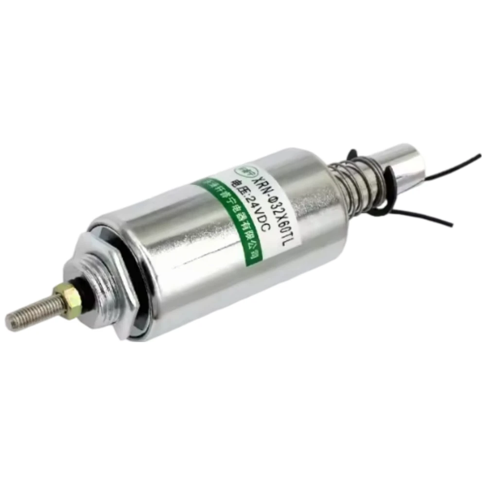 Фото Трубчатый электромагнит XRN-32X60TL, толкающий/тянущий, DC12V 24V, 32x60мм, с длинным ходом, промышленный соленоид для автоматизации №5