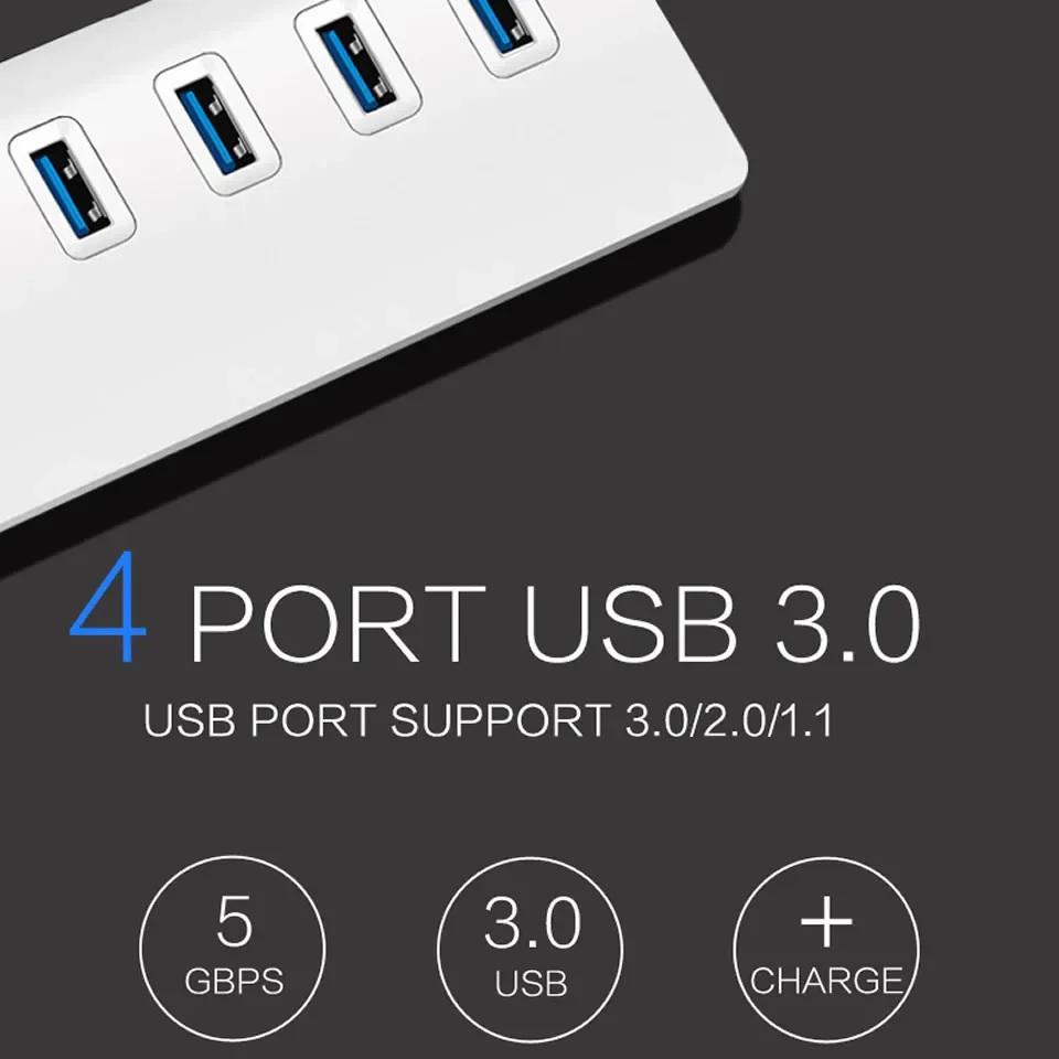 

2022 trend HUB 3.0 Multi 4 7 Ports with Power Adapter for Xiaomi Macbook Pro Air Computer PC Laptop Accessories Adaptador USB 3.