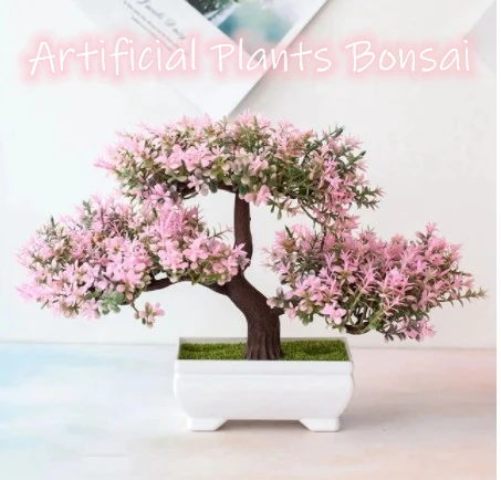 

Plastic Artificial Plants Bonsai Fake Plant Small Tree Pot Flower For Room Table Home Decor Hotel Garden Arrangement Ornaments