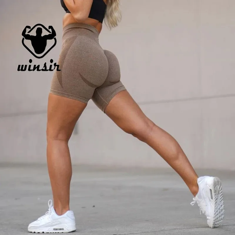 

Grey Contour Seamless Biker Shorts For Women Active Wear Clothing Running Bike Workout Gym Fitness Sports Short leggings