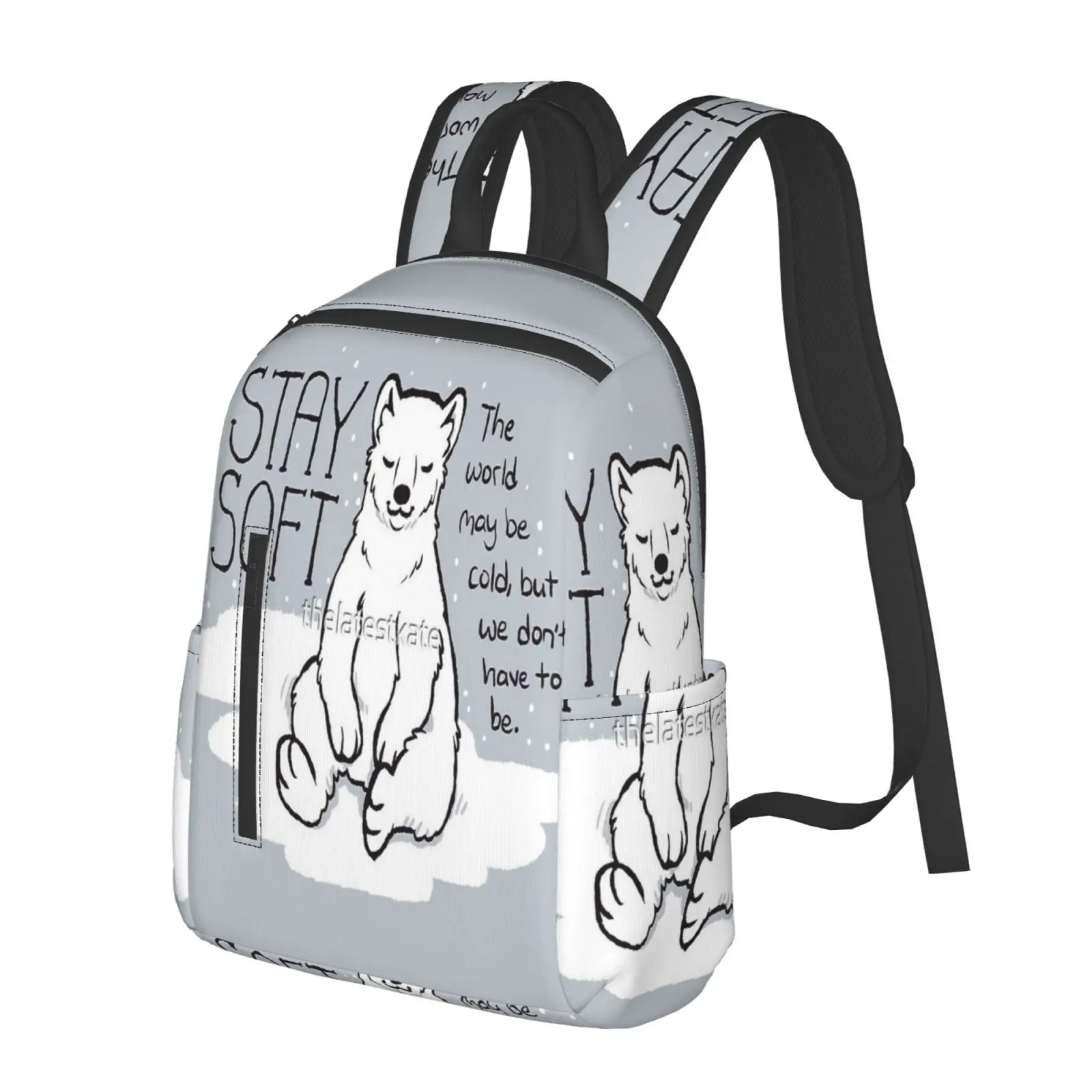 

Мягкий рюкзак с изображением белого медведя, женская и мужская сумка, мужские рюкзаки, женский рюкзак, детский рюкзак, школьная сумка