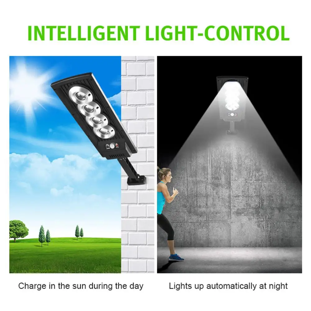 

LED Solar Street Lights Outdoor 156COB Solar Lamp With 3 Light Mode Waterproof Motion Sensor Security Lighting for Garden