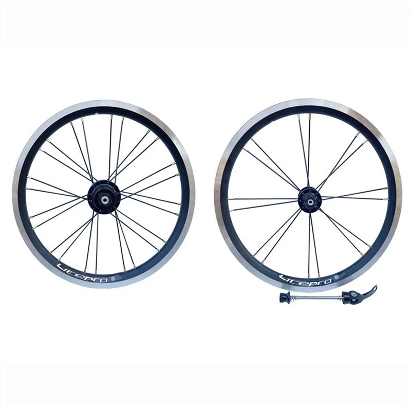 LITEPRO 16 Inch Folding Bike Shift Speed Wheel Set EIEIO 4 Bearing Quick Release 305 Wheelset For 8/9/10/11  Bicycle Parts