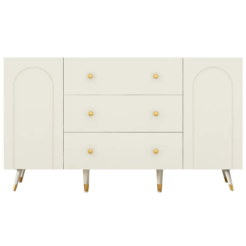 

YY Living Room Light Luxury Storage Cabinet Cream Style Nordic Storage Tea Cabinet Entrance Cabinet
