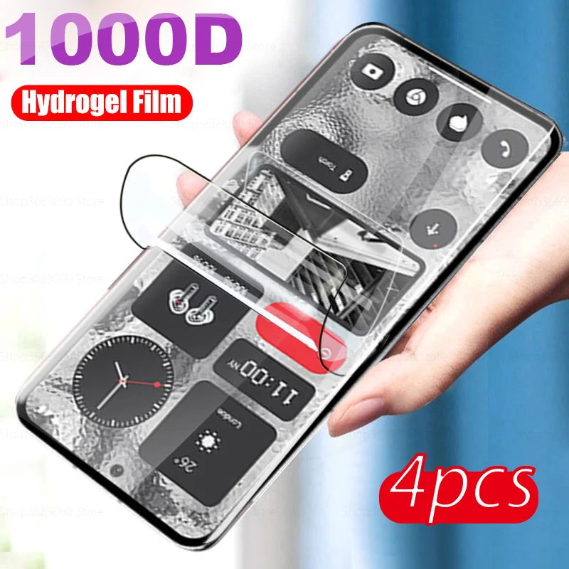 

4Pcs Hydrogel Film Screen Protector For nothing phone 2 Screen Protector no thing phone2 1phone TWO phone Not Tempered glass