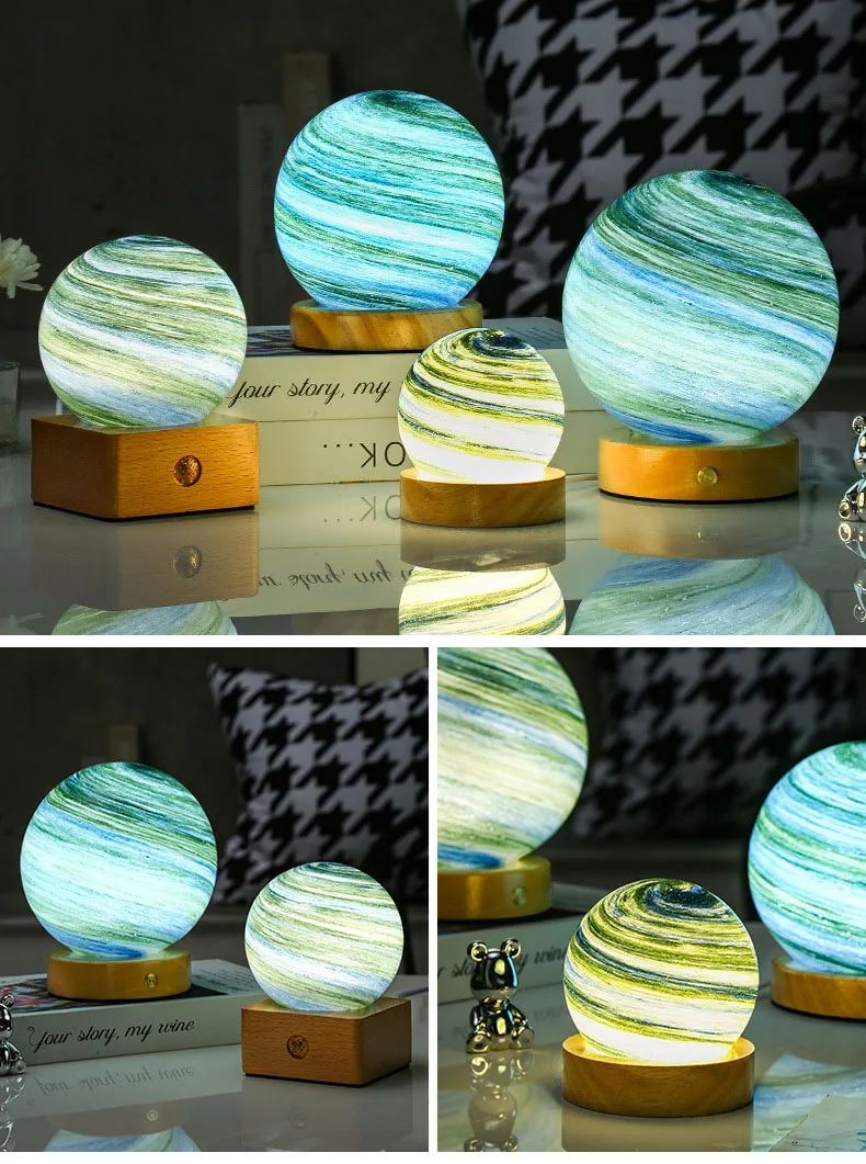 Светильник с закатом настольная лампа атмосферная Радужная маленький ночник для