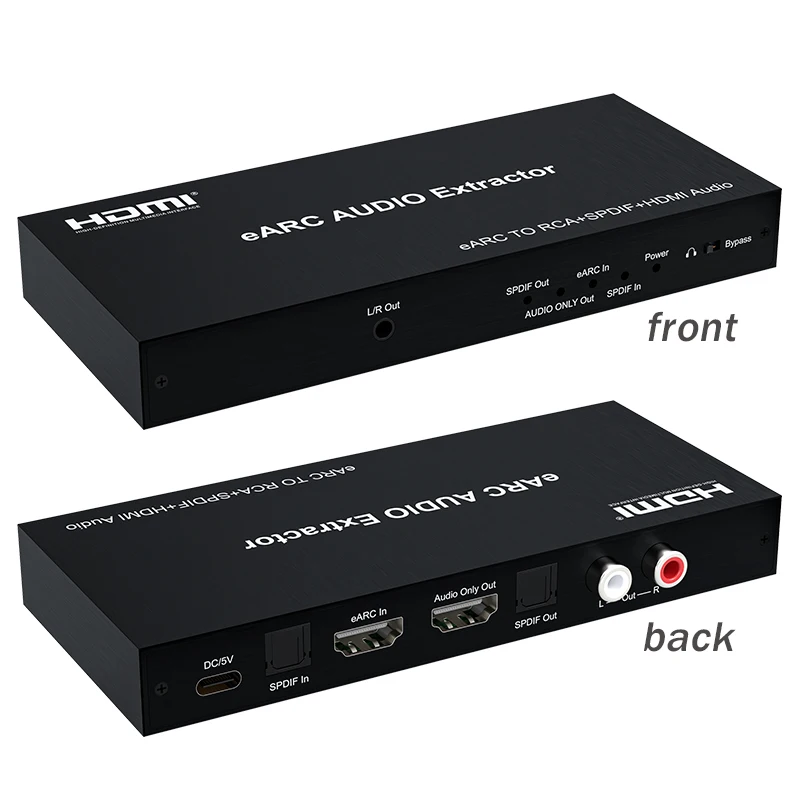 Аудиоконвертер 192 кГц eARCARC: HDMI eARC в 7.1-канальный HDMI (только аудио) + SPDIF + RL + 3,5 мм для подключения телевизора к саундбаруусилителю (art.: 3920dbfb424d4) - 3920dbfb424d4