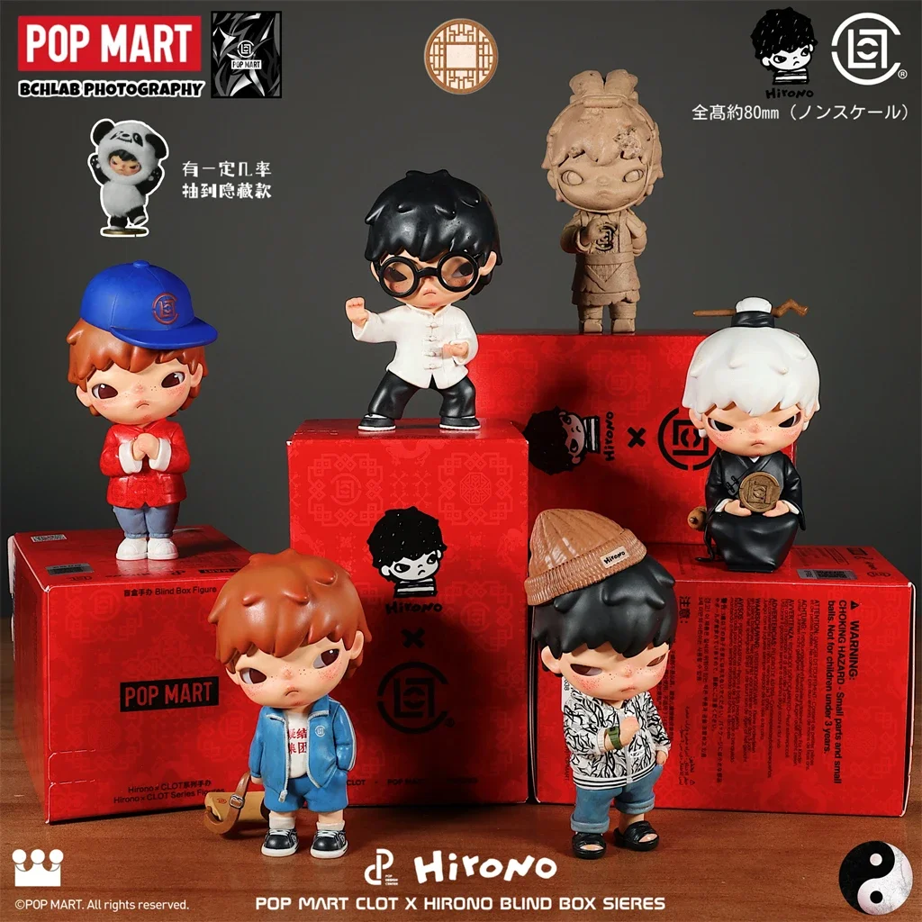 Фото POPMART Hirono X CLOT Series слепая коробка игрушки Mystery Box Guess Bag кукла настольные украшения коллекция милая аниме-фигурка №2