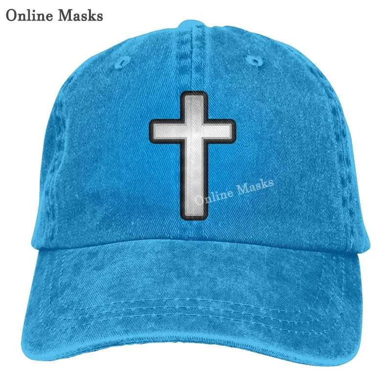 Бейсболка Christian Cross Denim для мужчин и женщин регулируемая хлопковая Спортивная
