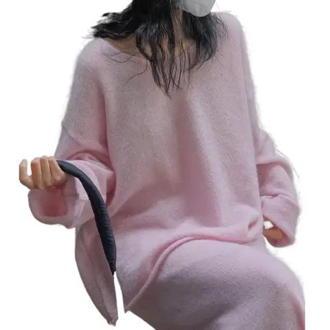 50% шерсть 30% вязаный женский винтажный свитер с v-образным вырезом и длинными рукавами, свободные пуловеры, одежда, топы для женщин, свитер Pull Femme