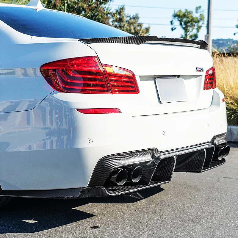 Фото Для BMW 5 серии F10 F18 M5 520i 525i 528i 535i 530i 2010-2017 MP M4 PSM Стиль задней крышки багажника Спойлер Крылья Автомобильные аксессуары Часть №4