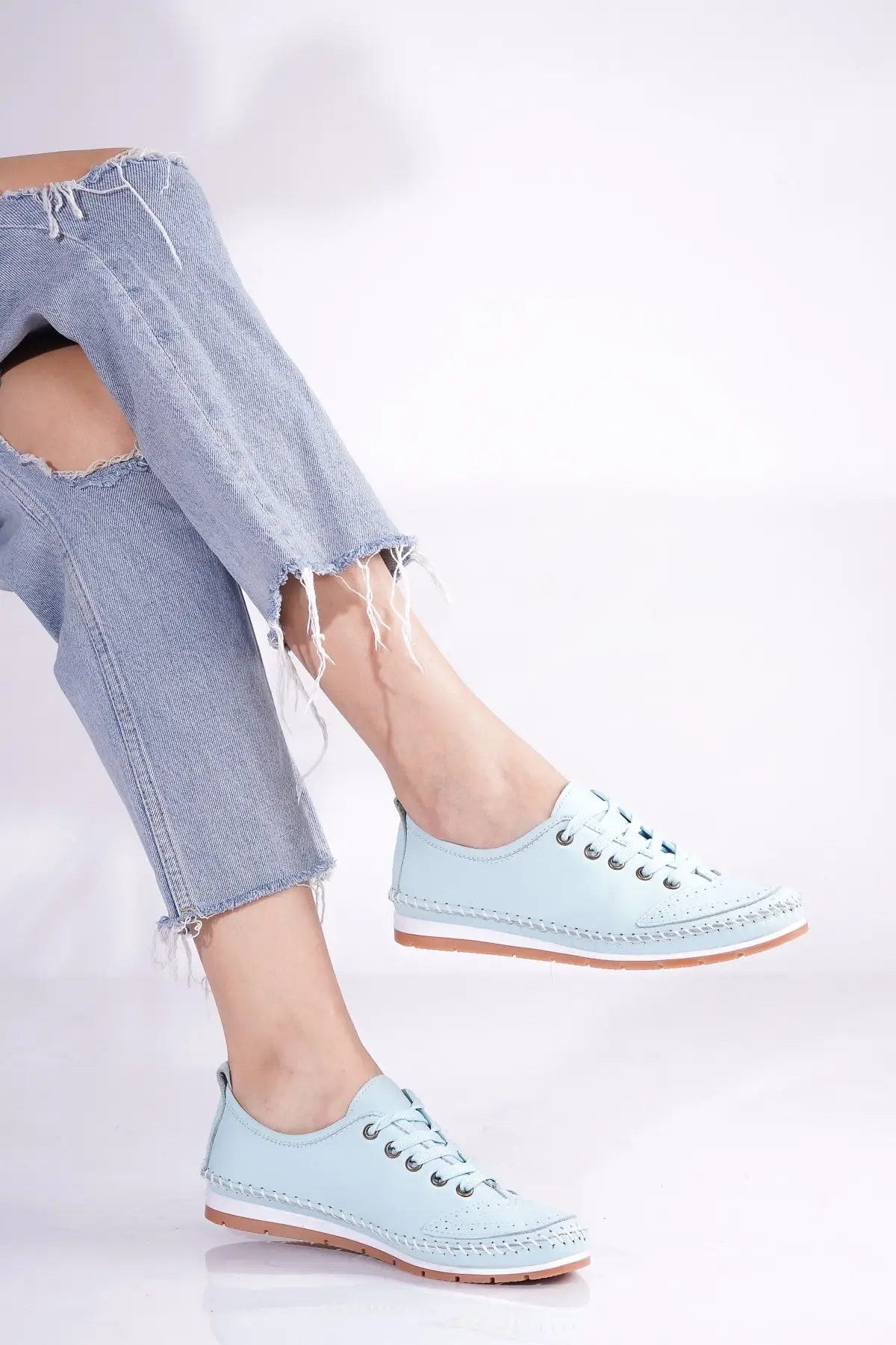 

Genuine Leather Women's Loafers Shoes For Gift, Flat Summer Autumn Winter Without Heels Ladies Running Casual Female From Tukey