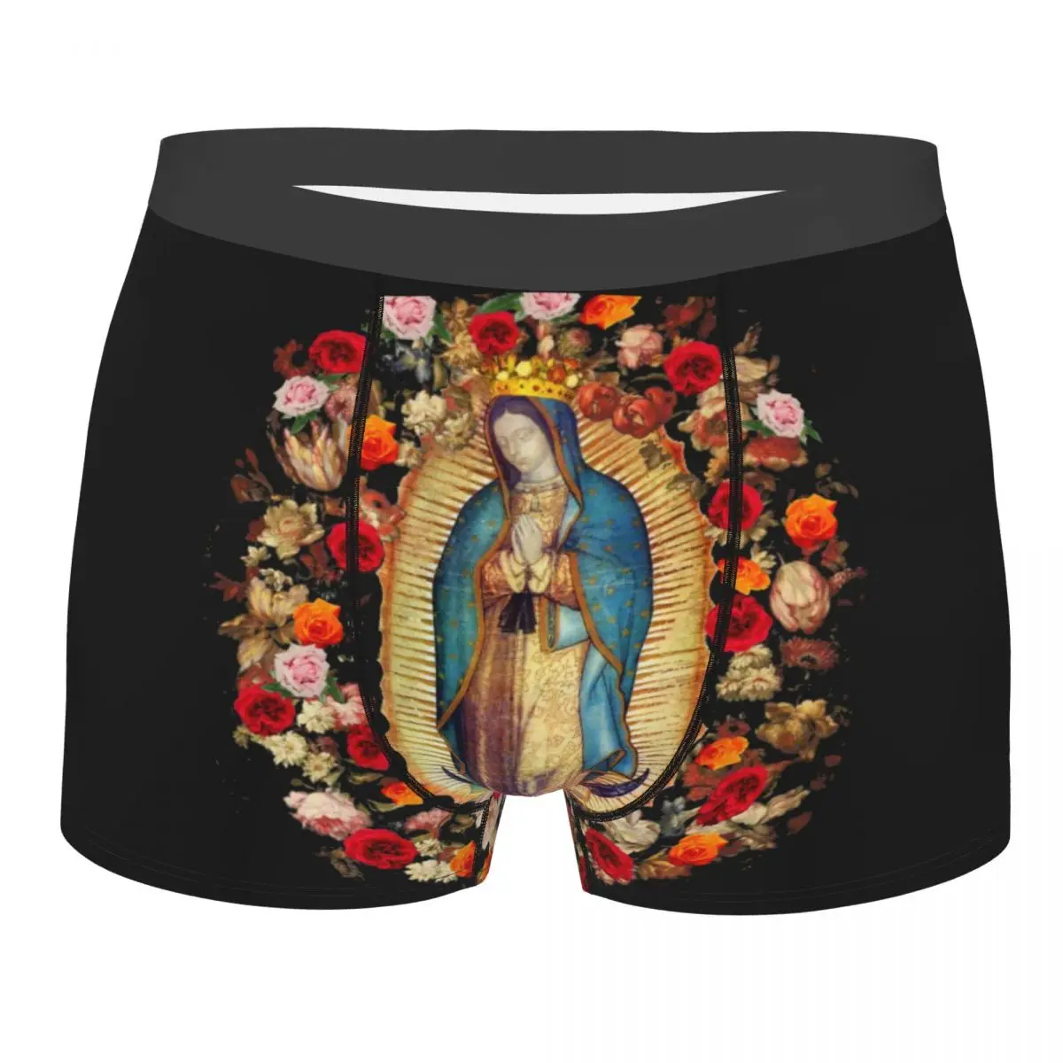 

Man Our Lady Of Guadalupe Mexican Virgin Mary Underwear Mexico Saint Boxer Briefs Shorts Panties Male Breathable Underpants