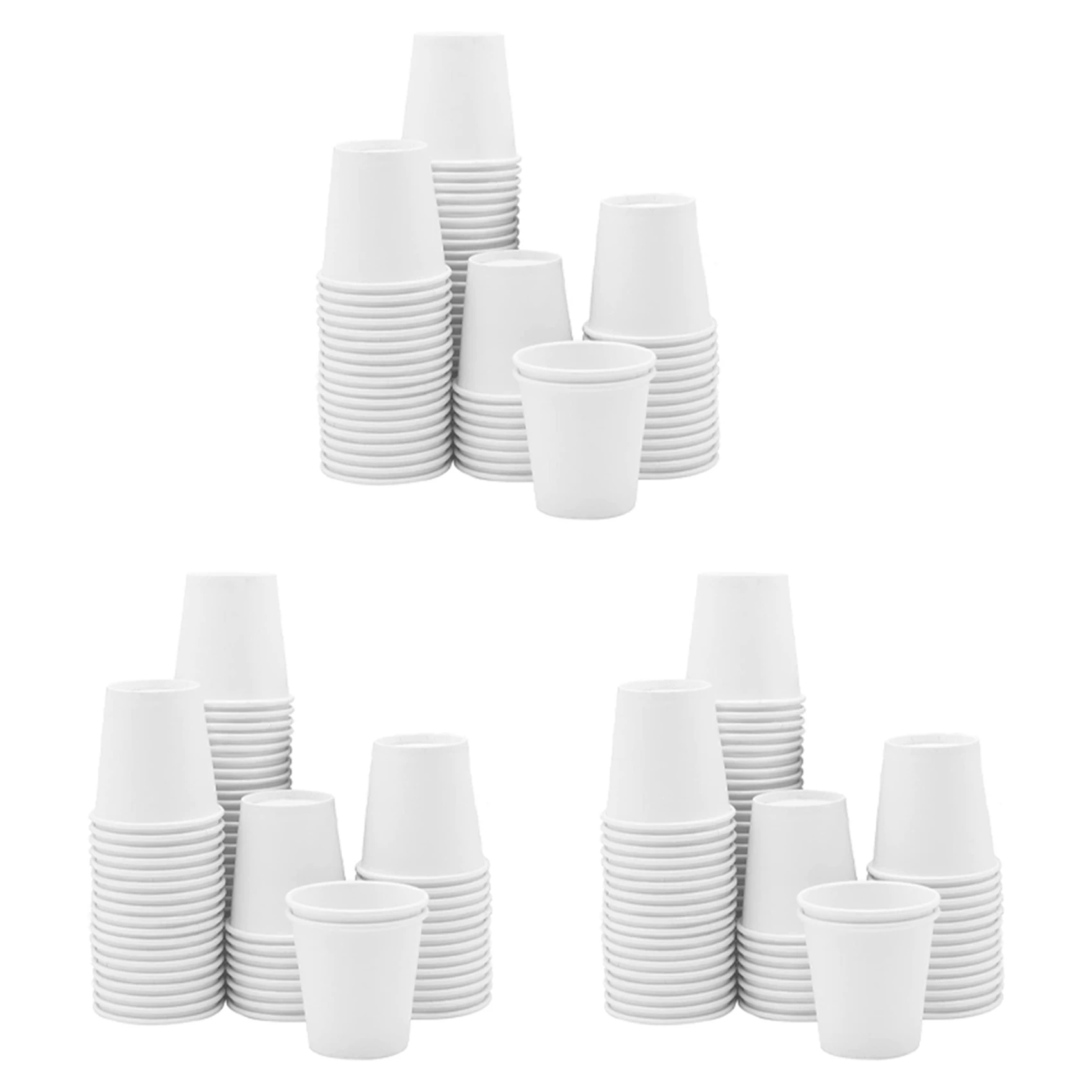 

White Paper Cups, Small Disposable Bathroom, Espresso, Mouthwash Cups Dispenser, Disposable Cups, (300 Pack) 3Oz