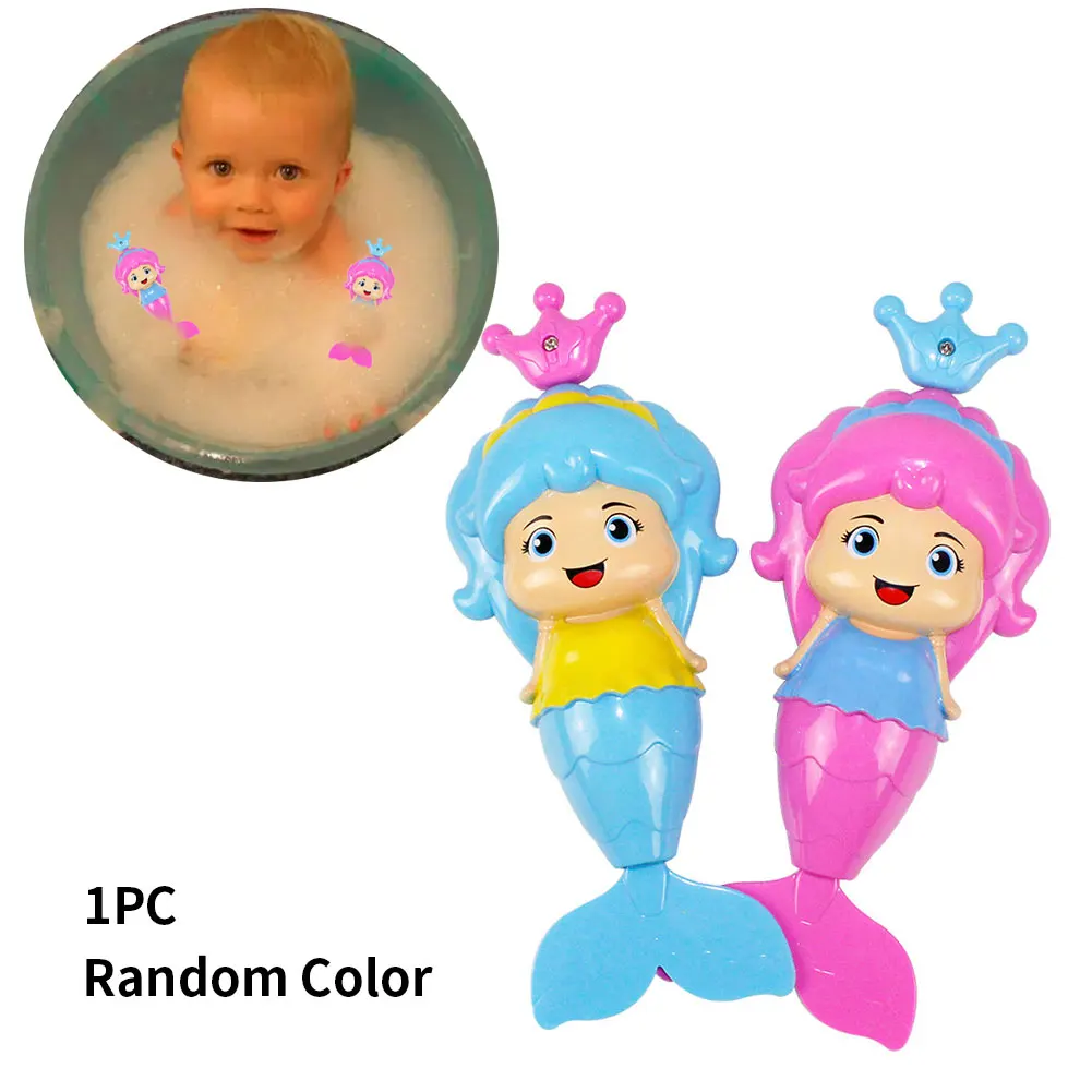 

ABS Home Sea-Maid Funny Early Education Kids Gifts For Girls Water Wind Up Portable Lightweight Baby Bath Toy Swimming Pool