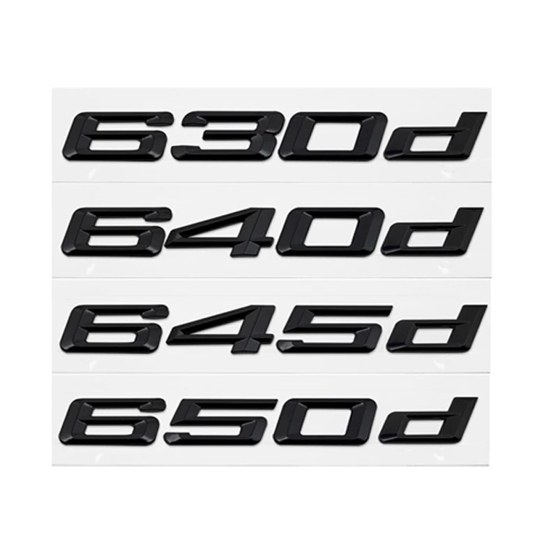 

3D ABS Car Trunk Letters Logo Decals Badge Emblem Sticker For BMW 6 Series 620d 630d 640d 645d 650d E63 E64 F06 F12 F13 G32