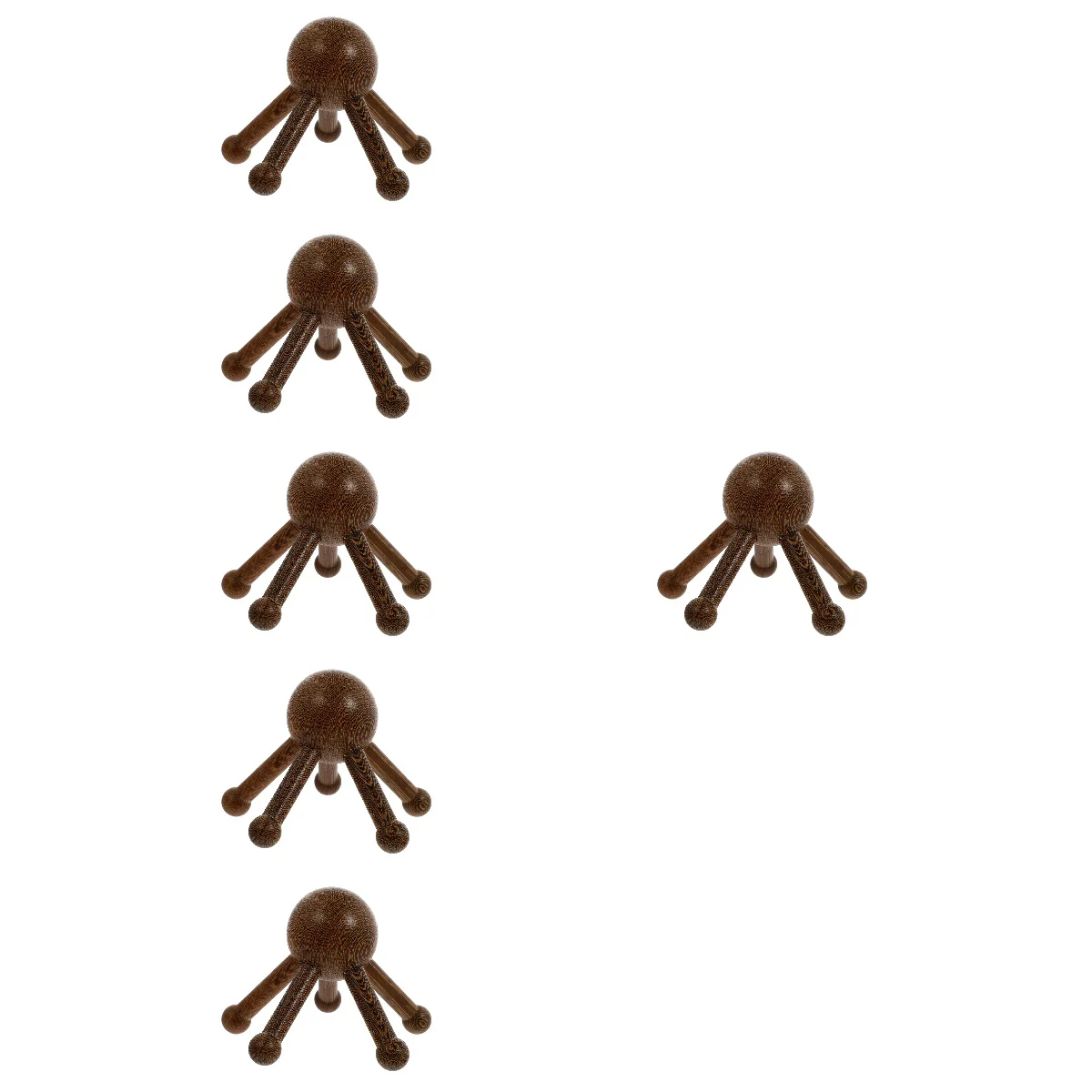 

6 pcs Claw Shape Head Wooden Massaging Tool Head Claw (Beige)