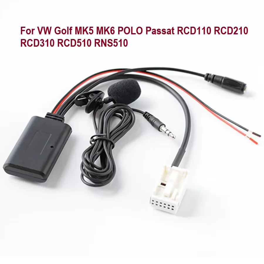 Для VW Golf MK5 MK6 POLO Passat RCD110 RCD210 RCD310 RCD510 RNS510 Автомобильный беспроводной адаптер Bluetooth