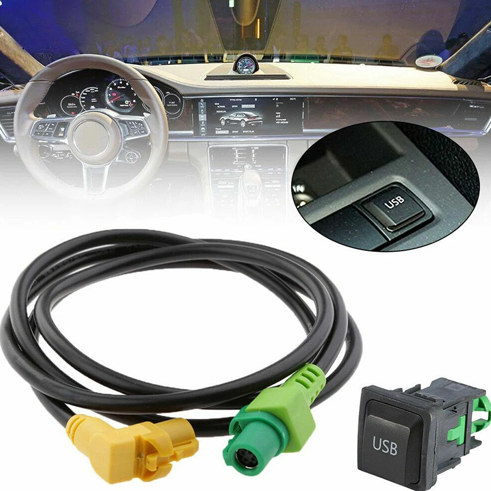 

USB автомобильный переключатель с кабелем для RCD510 RCD310 OEM L5KD035726A для MK5 2006-2010 для Scirocco 2009-2014