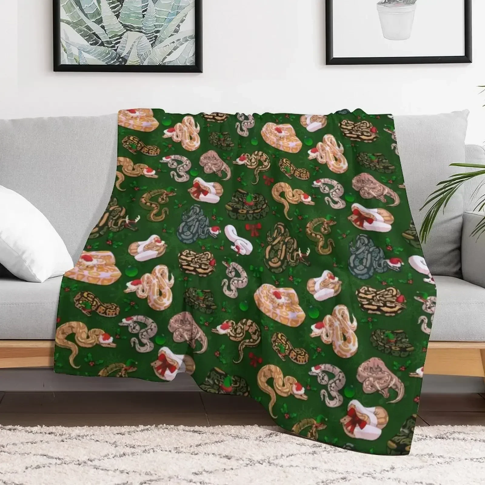 Мяч Python Morph XMas Holiday Плед Рождественские подарки Дизайнерские декоративные одеяла