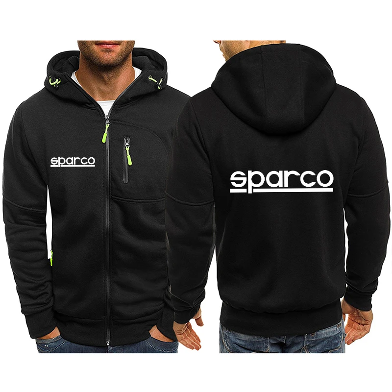 

2022Spring Autumn Fashion Brand Sparco Print Latest Men'S Casual Hoodies Sweatshirts Zips Jackets Track Field Pullovers Clothing