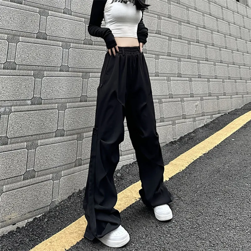 

2023 Women's Pants Summer New Overalls Retro Design Sense Loose and Comfortable Appear Thin High Waist Free Shipping