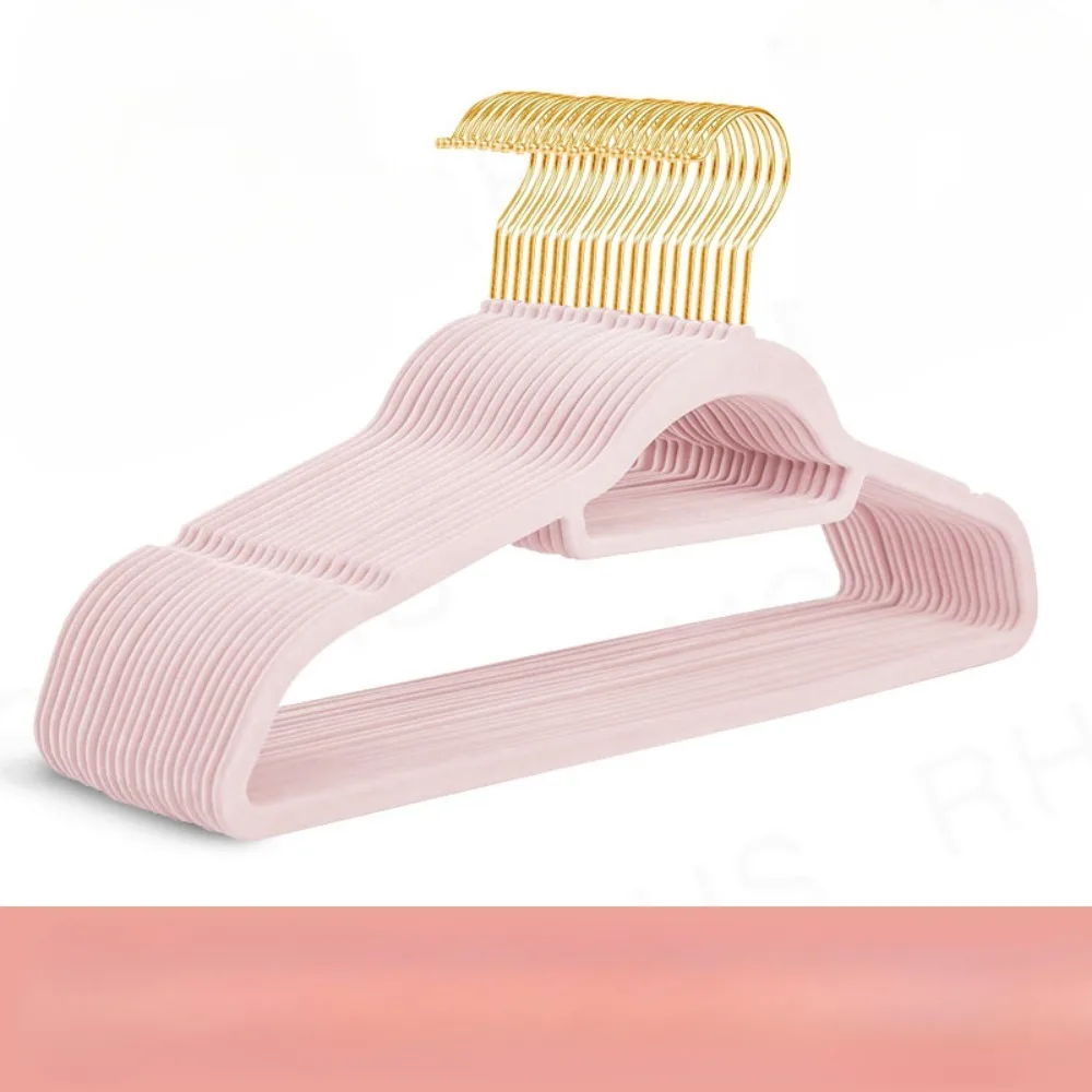 Бархатные вешалки для костюмов с поворотным золотым крючком на 360 ° Нескользящие