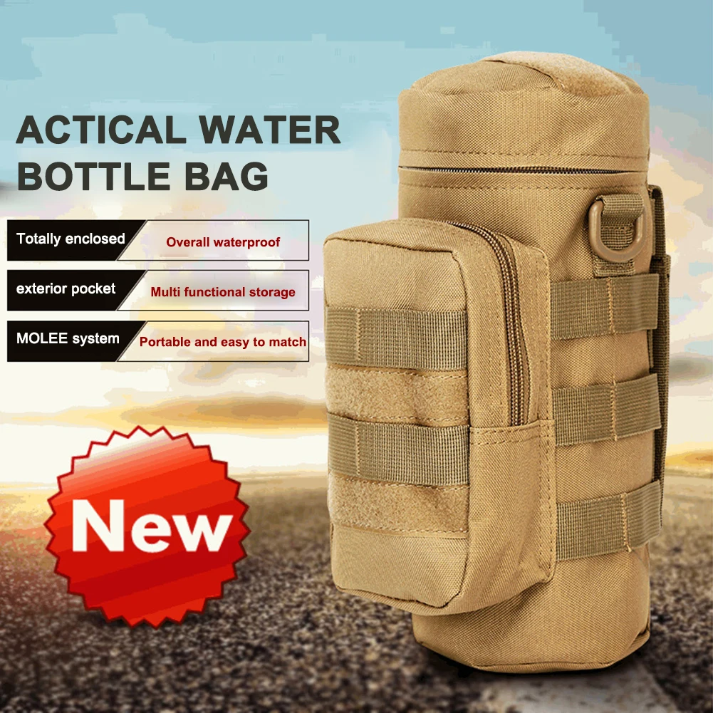 

Outdoor Military Bottle Pouch Nylon Tactical Molle Water Bottle Pouch Outdoor Travel Kettle Bag Camping Hunting Water Bottle Bag