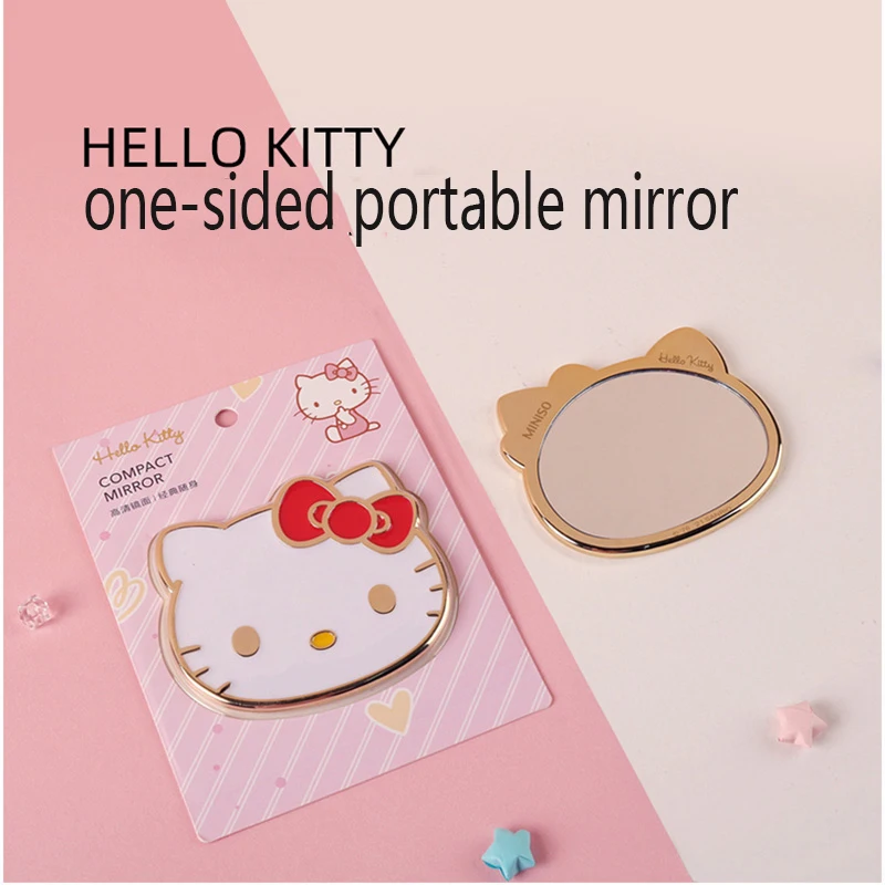 

Мультяшное одностороннее портативное зеркало для макияжа Sanrio Kawaii Hello Kitty милые животные Kitty портативное настольное маленькое зеркало подар...