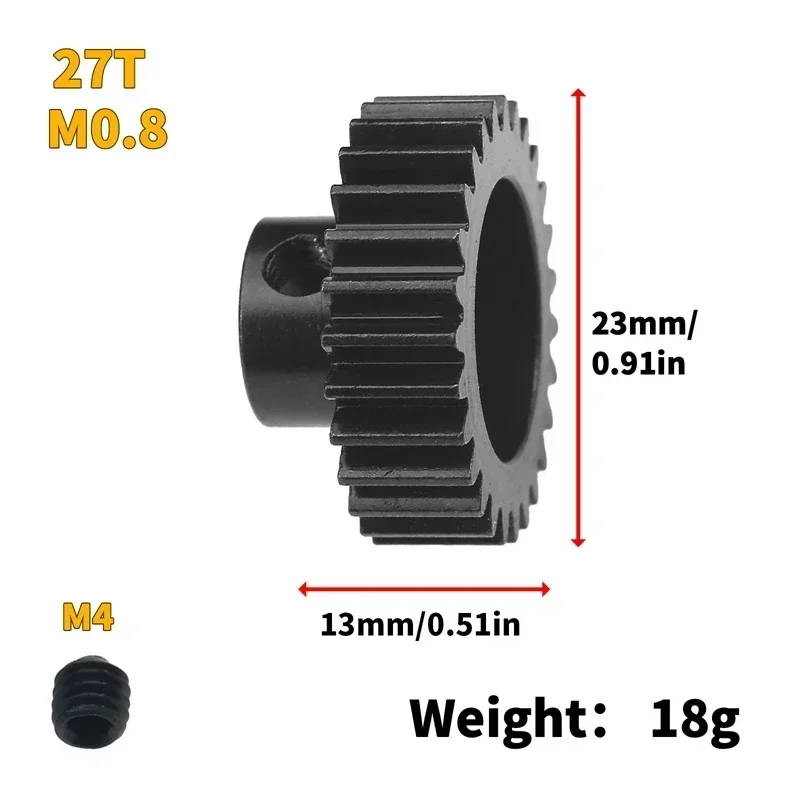 Для TRXS UDR задняя прямая ось короткая карта 32P M0.8 27T 5 мм стальной мотор-редуктор