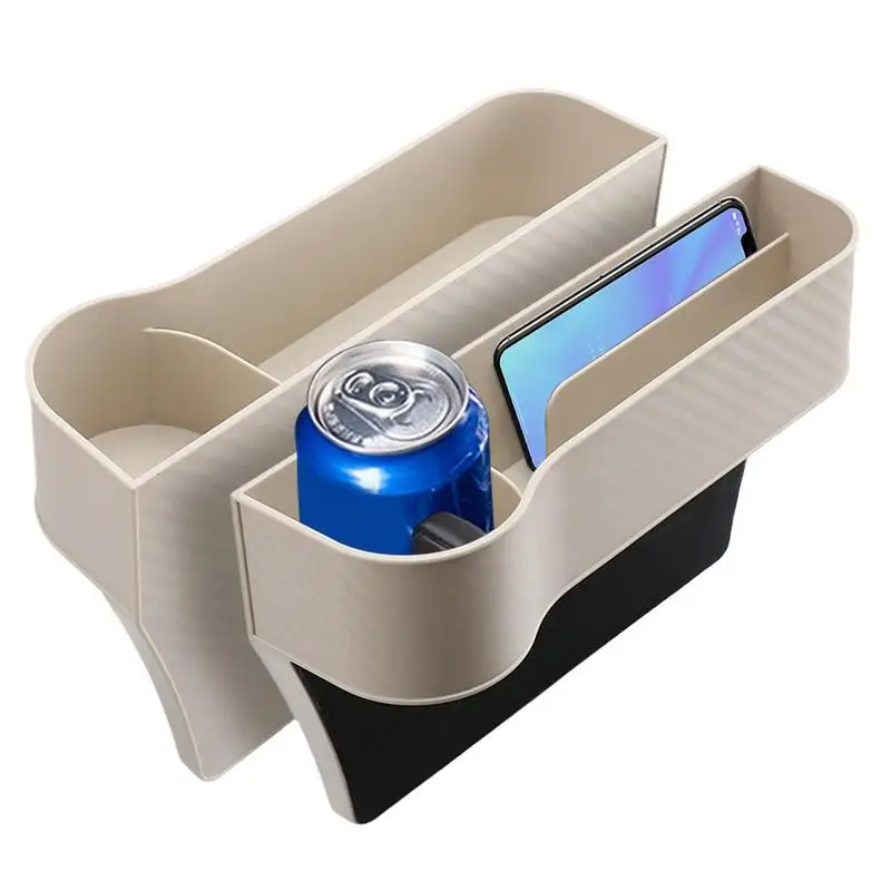 

Car Seat Filler Organizer 2pcs Anti-skid Car Pocket Organizer Left Right Side Pocket Organizer Seat Crevice Storage Box With Cup