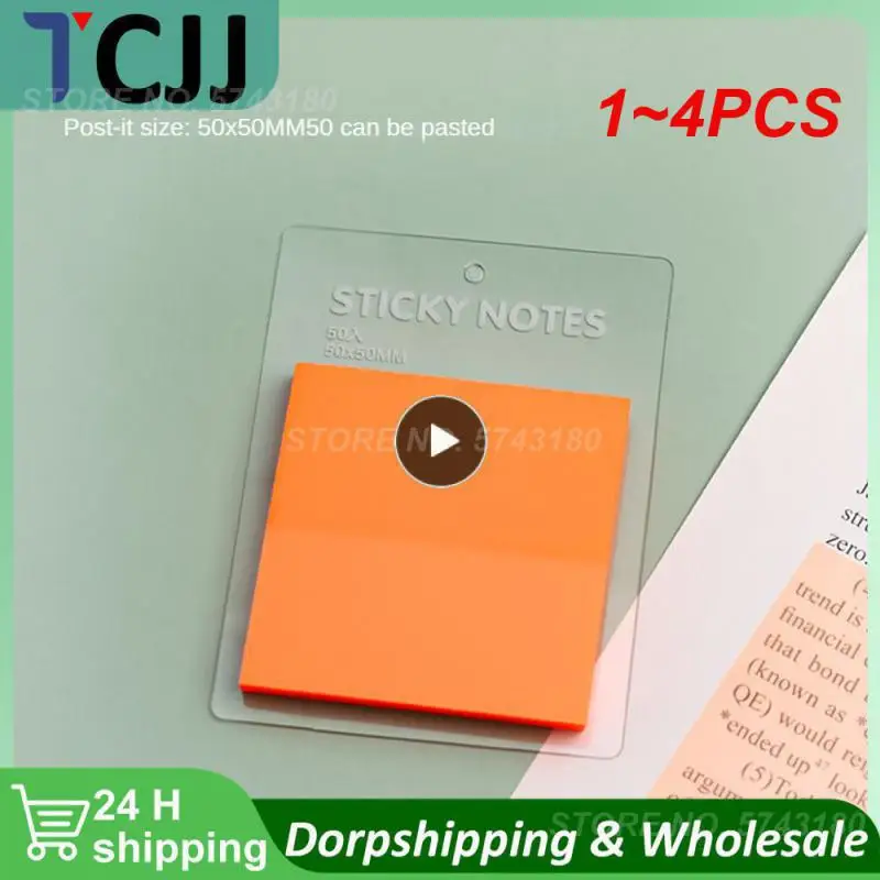 

1~4PCS Sheets Transparent Notes with Scrapes Stickers Waterproof PET Memo Message Daily To Do List Paper