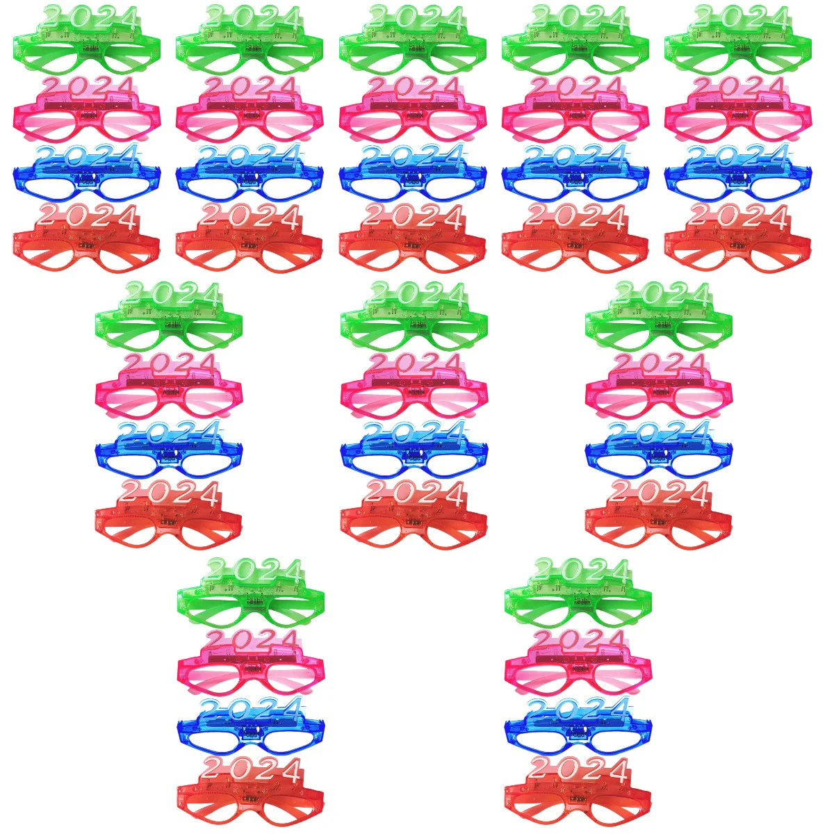 

40 Pairs Glowing LED Glasses Light Up Luminous Led Glasses Luminous Glow In The Dark Eyewear