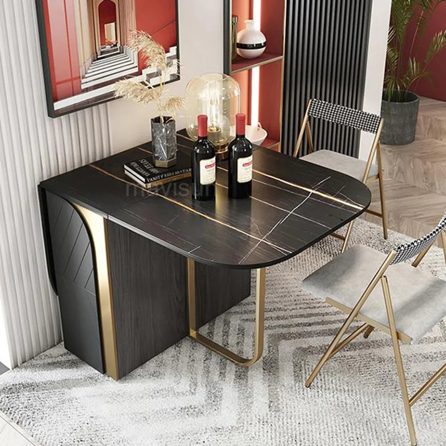 

Складной обеденный стол и стул, современный простой многофункциональный стол для рок-доски, роскошная мебель для балкона GY50CZ